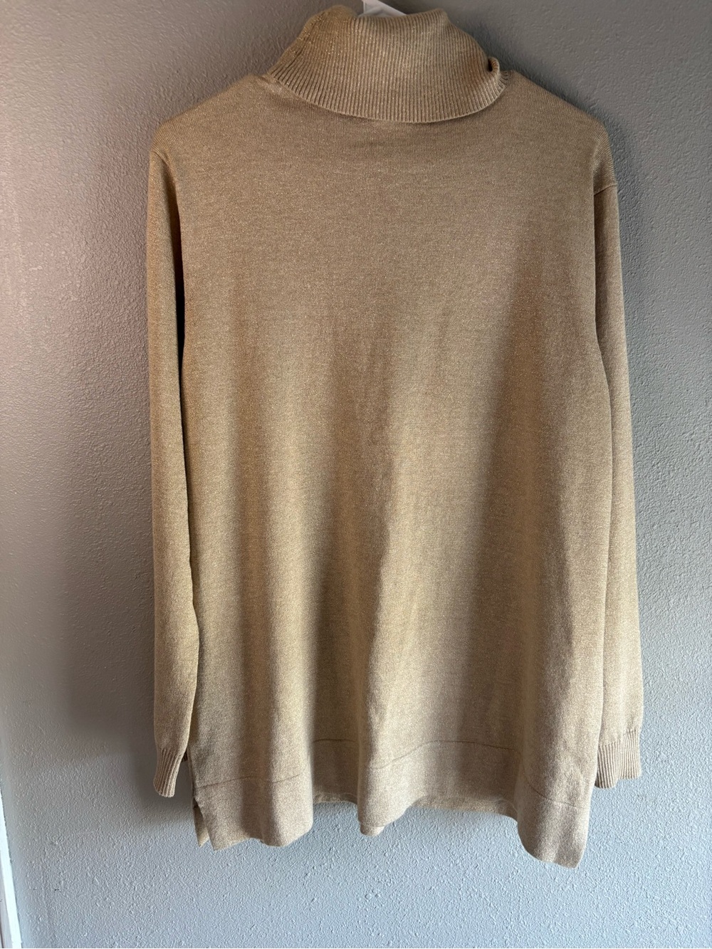 Calvin Klein Men's Beige/Tan Turtleneck Sweater